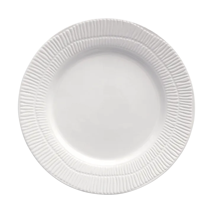 Stripes plate Ø28 cm - White - Mateus