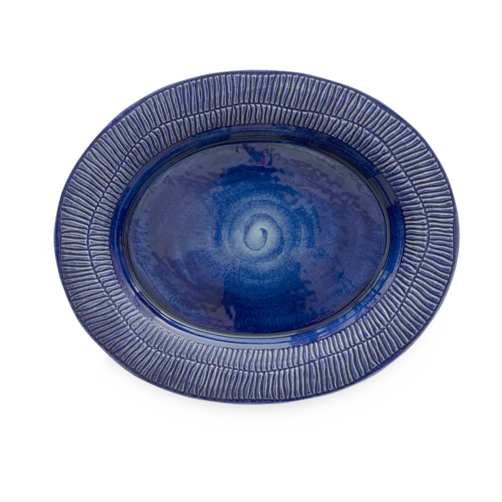 Stripes platter 30x35 cm - Blue - Mateus