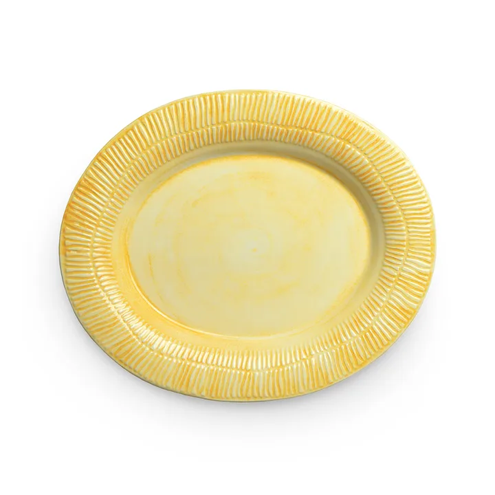 Stripes platter 30x35 cm - Yellow - Mateus