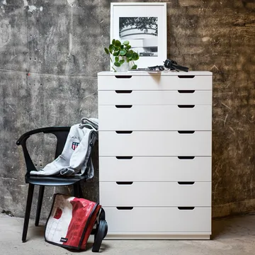 Aoko chest of 4 drawers - White lacquer - Mavis