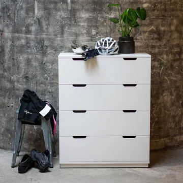 Aoko chest of 4 drawers - White lacquer - Mavis