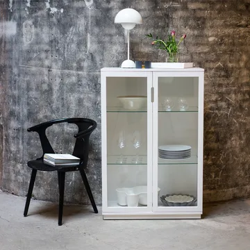Aoko display cabinet 120 cm - White lacquer - Mavis