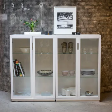 Aoko display cabinet 120 cm - White lacquer - Mavis