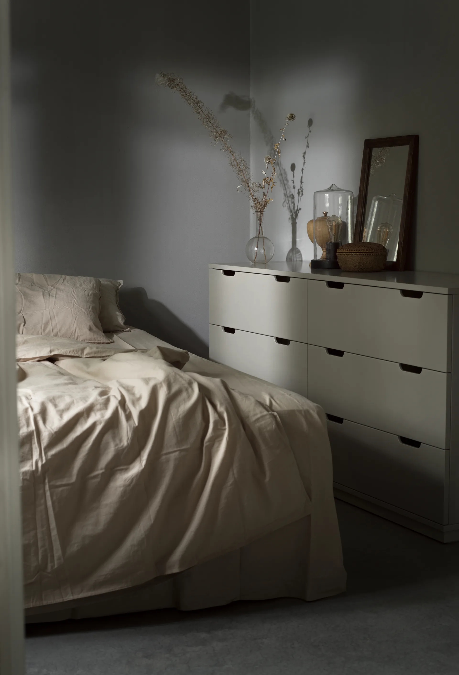Aoko dresser double 6 drawers, White lacquer Mavis