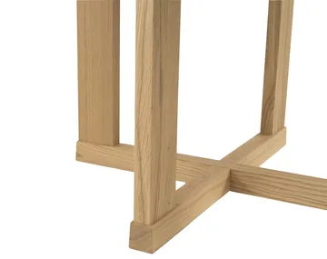 Arv dining table ⌀130 cm - White pigmented matte lacquered oak - Mavis