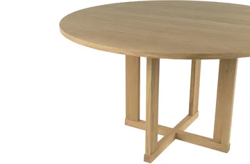 Arv dining table ⌀130 cm - White pigmented matte lacquered oak - Mavis