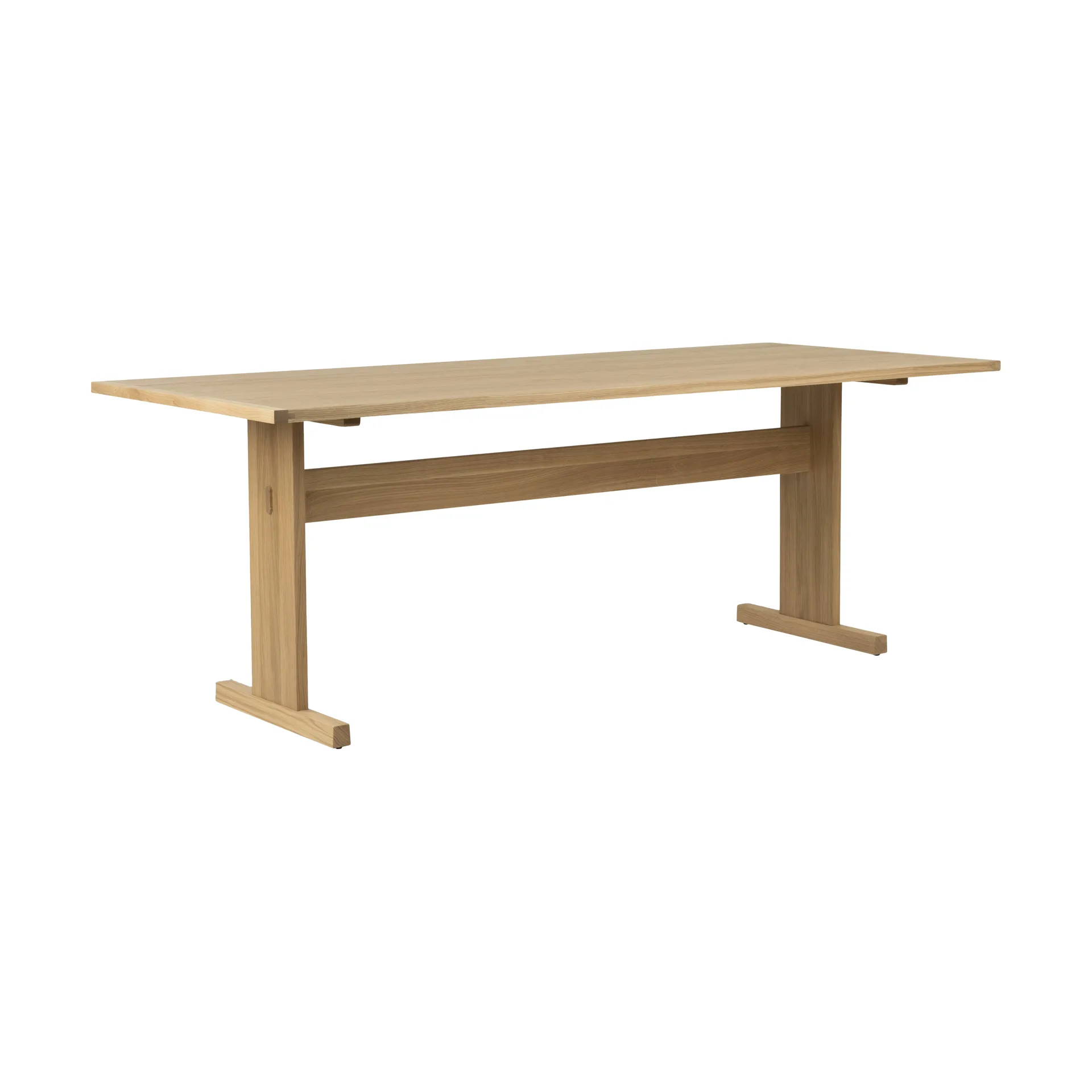 Arv dining table 200x85 cm, White pigmented matte lacquered oak Mavis