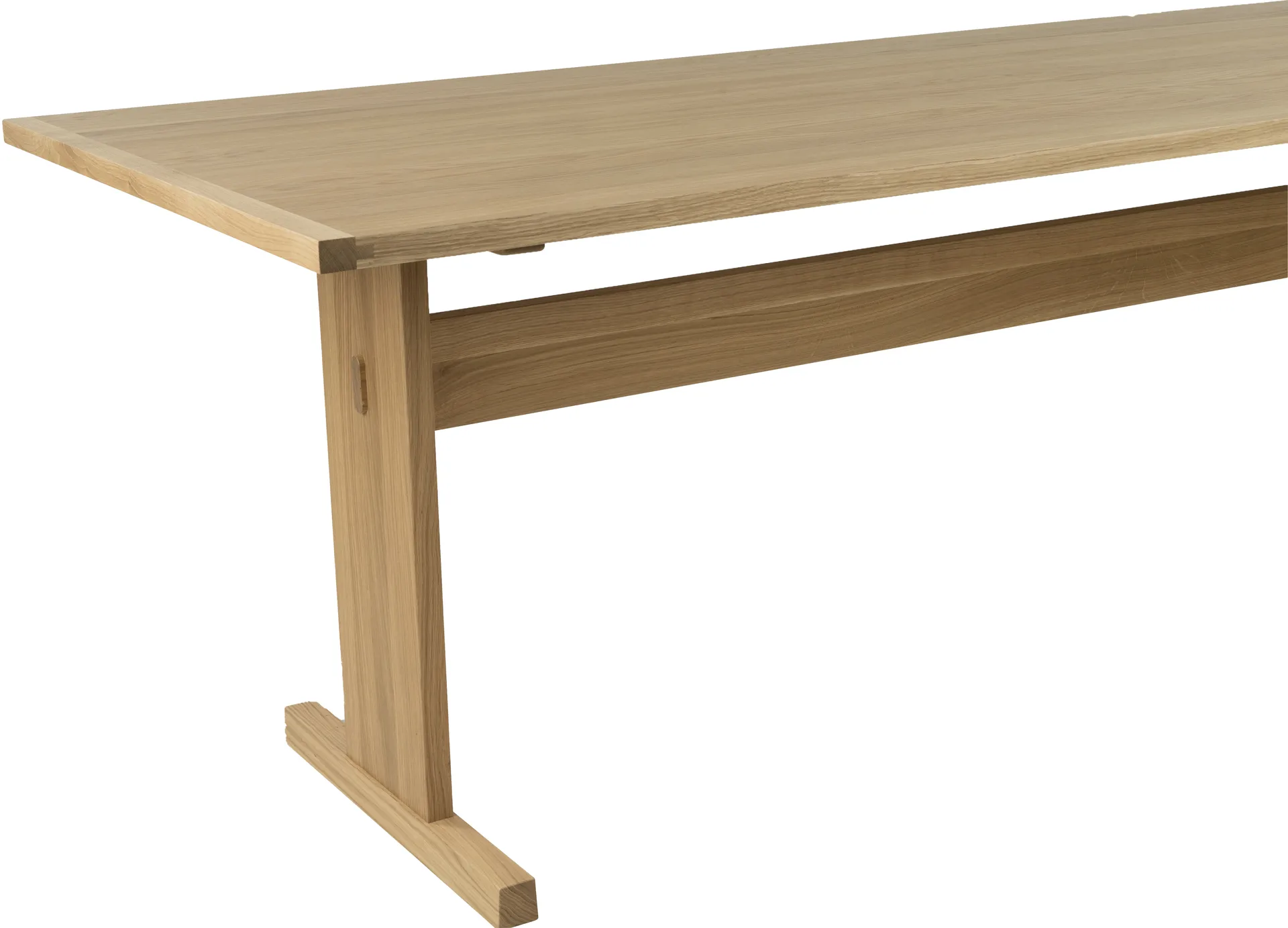 Arv dining table 200x85 cm, White pigmented matte lacquered oak Mavis