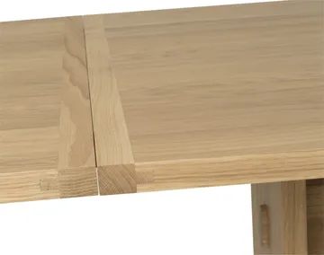 Arv dining table with extension leaf - White pigmented matte lacquered oak - Mavis