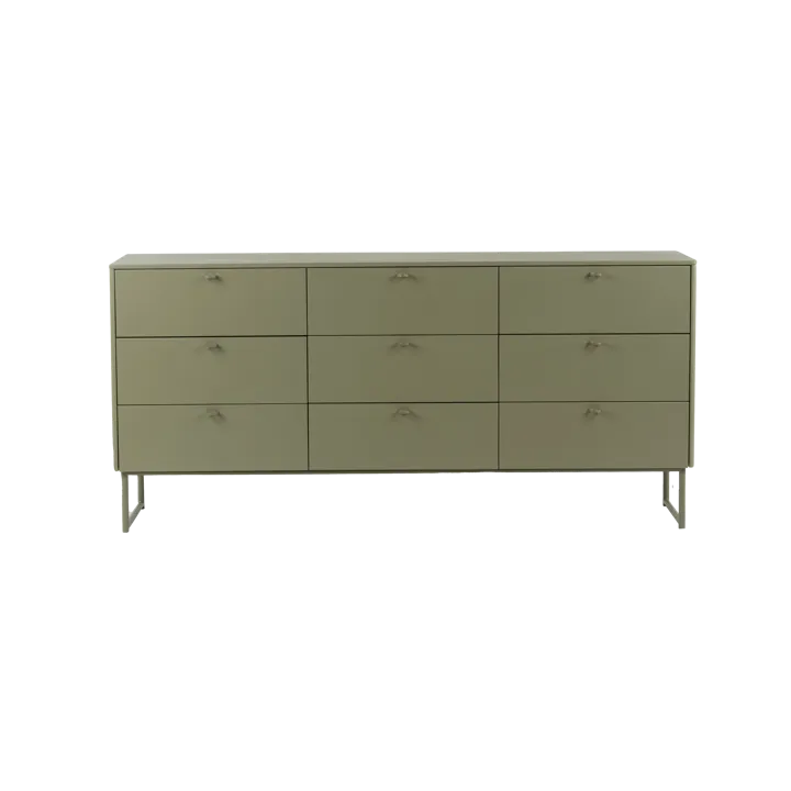 Deus chest of drawers 9 drawers - Olive grey - Mavis