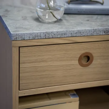Höllviken bedside table - light gray, 1 drawer - Mavis
