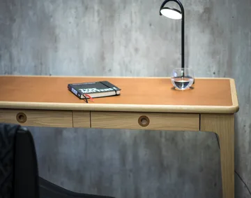 Höllviken desk - oak white pigmented - Mavis