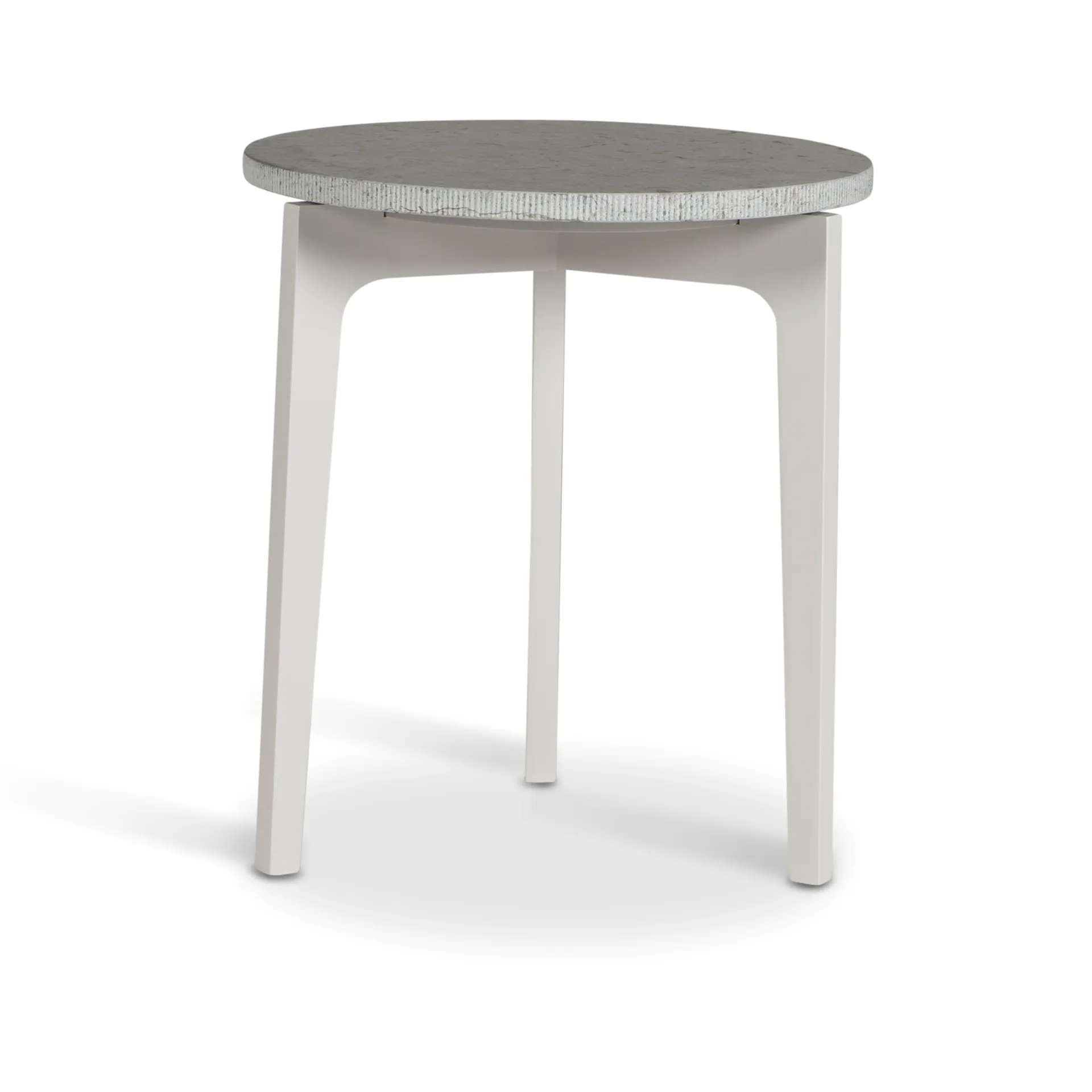 Höllviken side table, limestone, light gray lacquer Mavis
