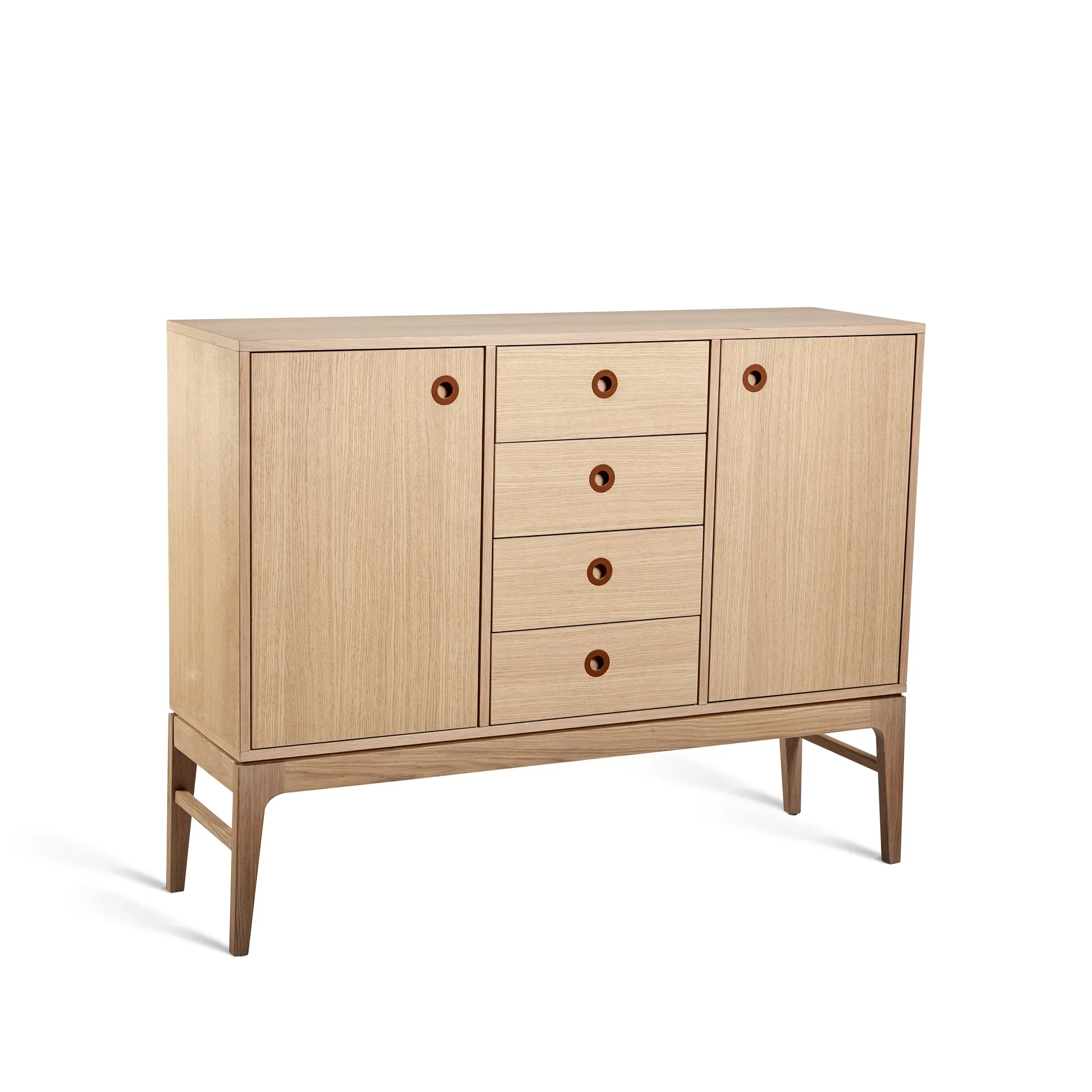 Höllviken sideboard, oak white pigmented Mavis