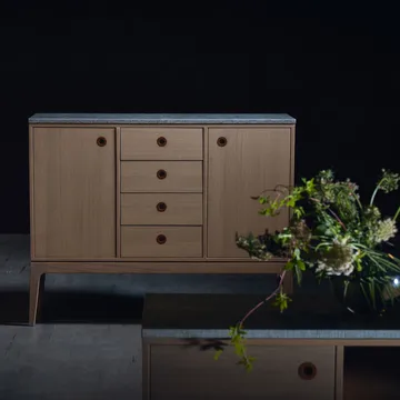 Höllviken sideboard - oak white pigmented - Mavis