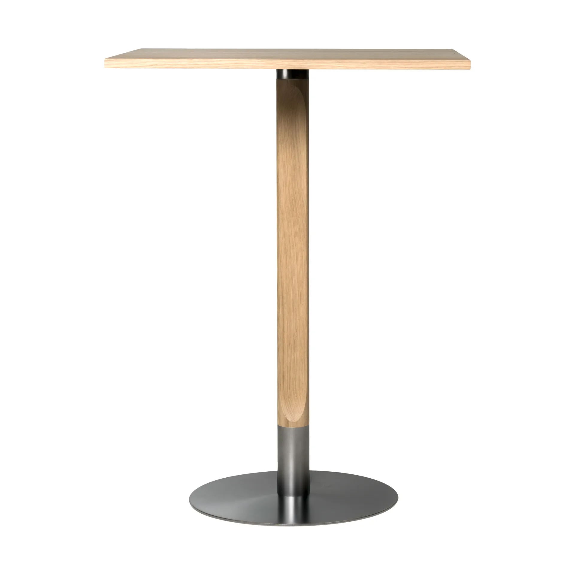 Red bar table 70x70 cm, White-pigmented matte lacquered oak Mavis