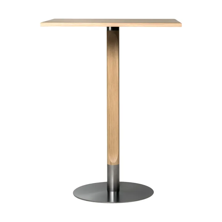 Red bar table 70x70 cm - White-pigmented matte lacquered oak - Mavis