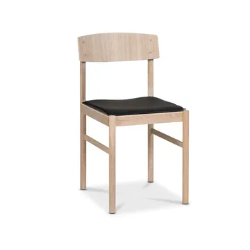 Red chair seat - leather black - Mavis