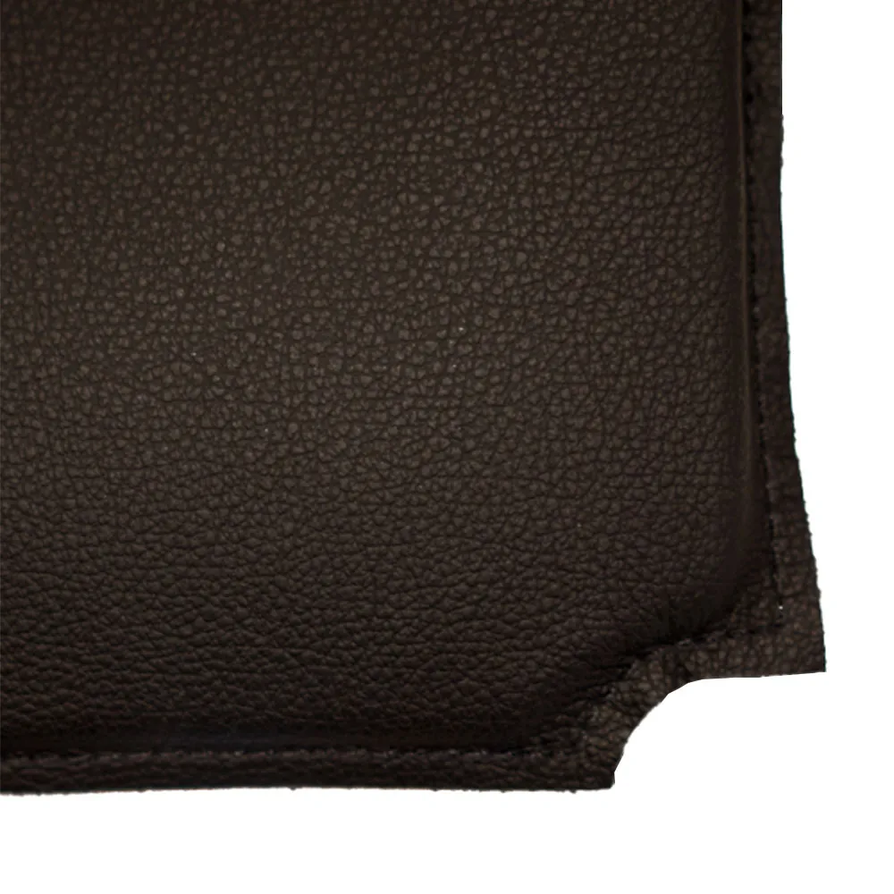 Red chair seat, leather black Mavis