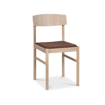 Red chair seat - leather cognac - Mavis