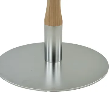 Red coffee table 70x70 cm - White pigmented matte lacquered oak - Mavis