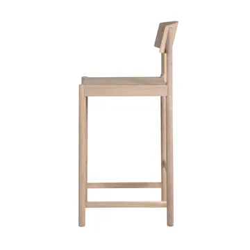 Rod barstool 65 cm - White waxed oak - Mavis