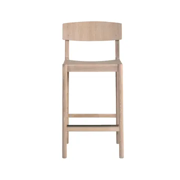 Rod barstool 65 cm - White waxed oak - Mavis