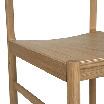 Rod chair - White pigmented matte lacquered oak - Mavis