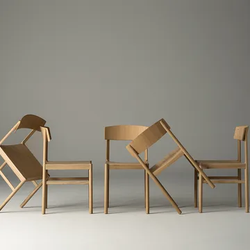 Rod chair - White pigmented matte lacquered oak - Mavis