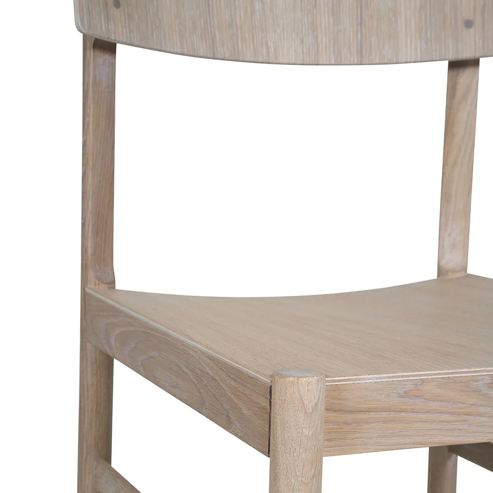 Rod chair, White waxed oak Mavis