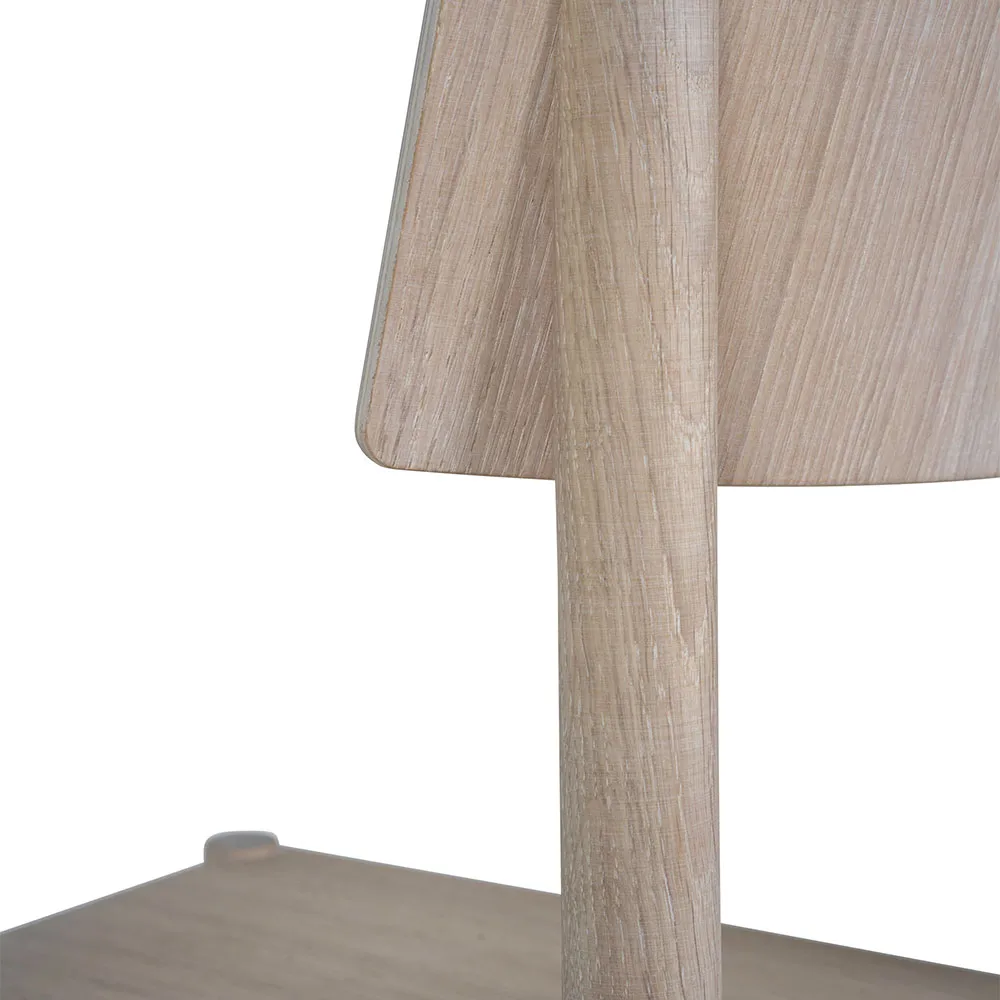 Rod chair, White waxed oak Mavis