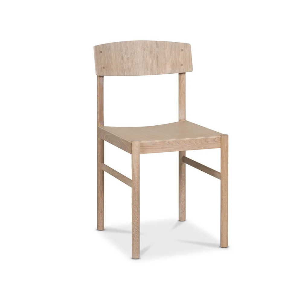 Rod chair, White waxed oak Mavis