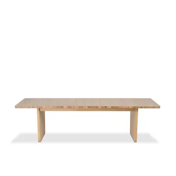 Vaud dining table - White pigmented oak, 2 pcs inserts - Mavis