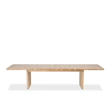 Vaud dining table - White pigmented oak, 2 pcs inserts - Mavis