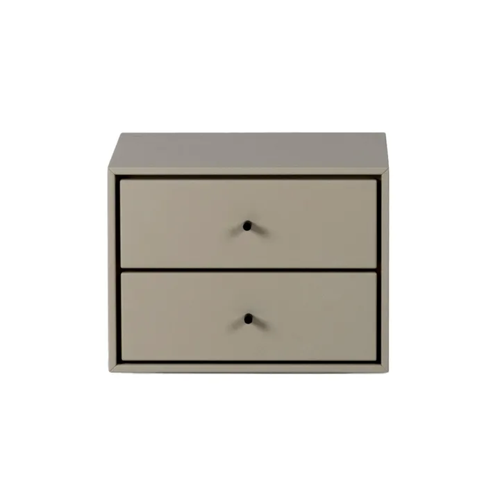 Volt bedside table wall-mounted - Beige-black - Mavis