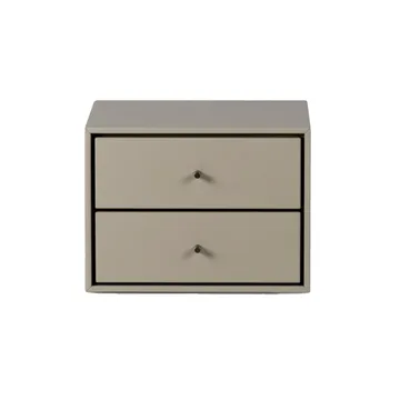Volt bedside table wall-mounted - Beige-stainless steel - Mavis
