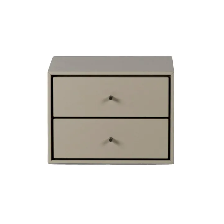 Volt bedside table wall-mounted - Beige-stainless steel - Mavis