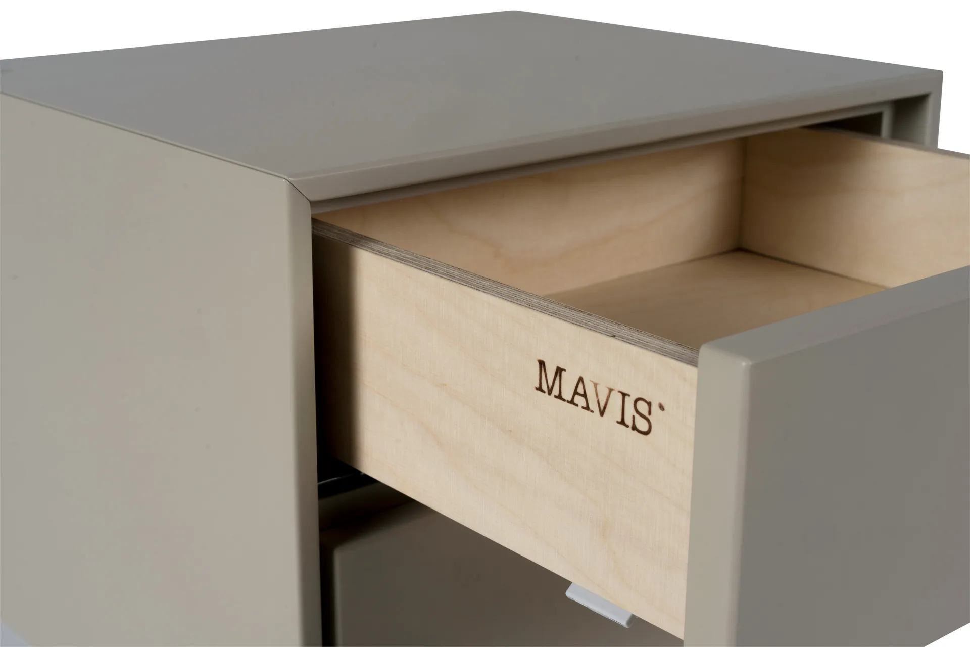 Volt bedside table wall-mounted, Beige-stainless steel Mavis
