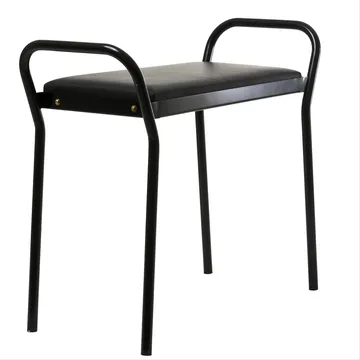 Anyone stool - Black-black leather - Maze