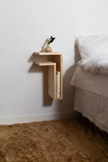 F-shelf Play DIY wall shelf - Pine, left - Maze