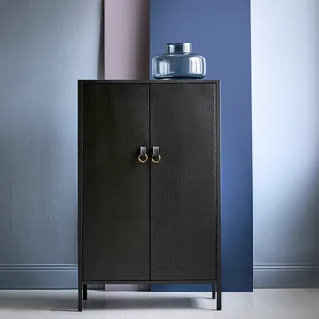 Francis cabinet - Black. black leather - Maze