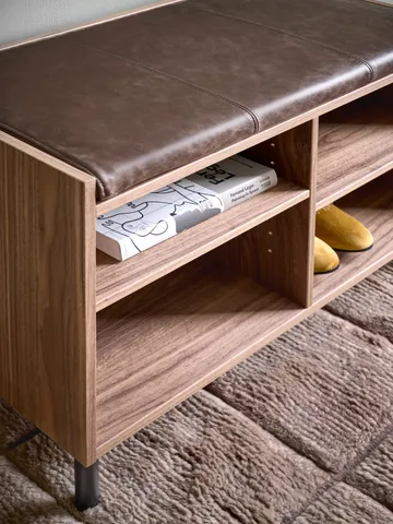 Gentle storage bench - Walnut, 78x53x35 cm - Maze