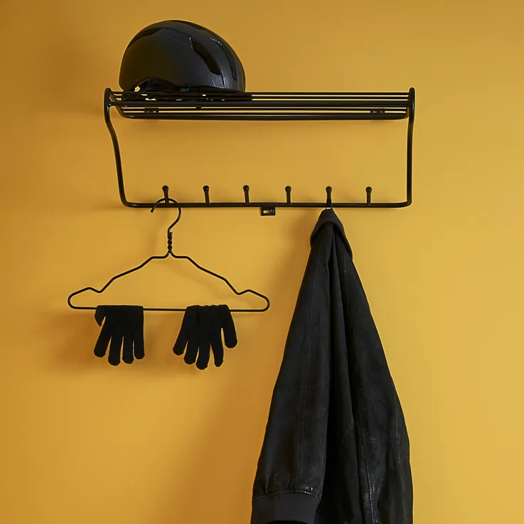 Hat rack shelf, black Maze