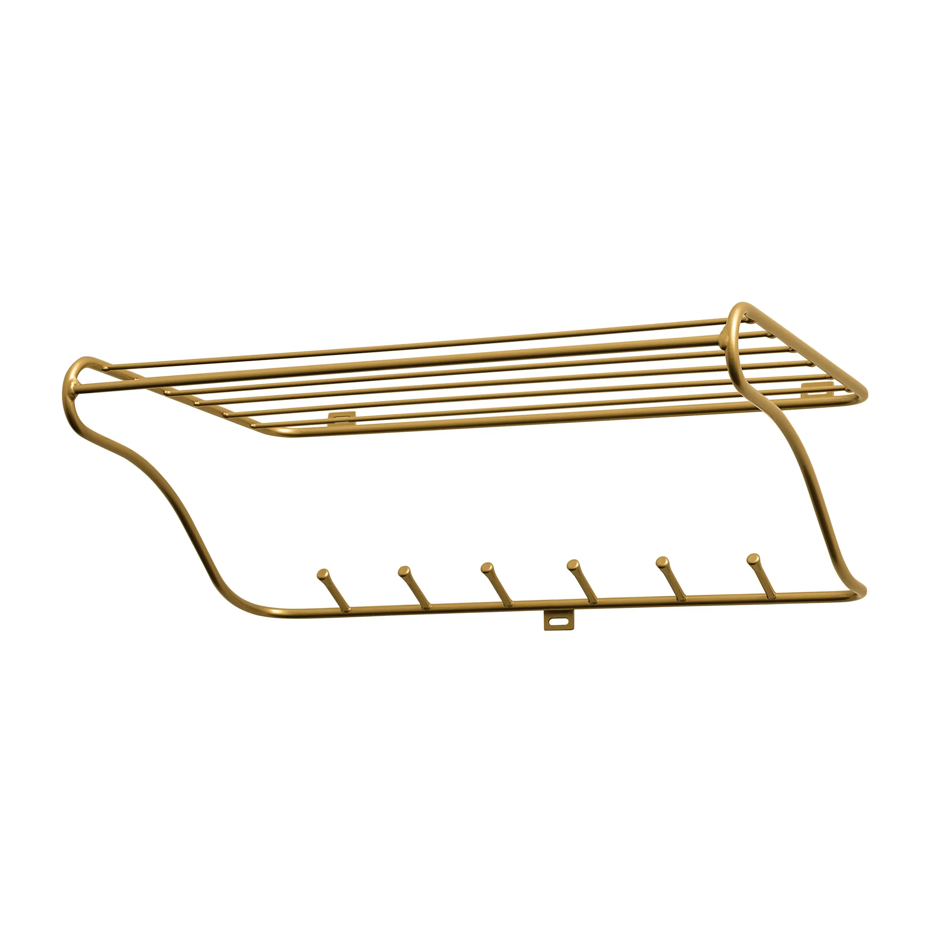 Hat rack shelf, brass Maze