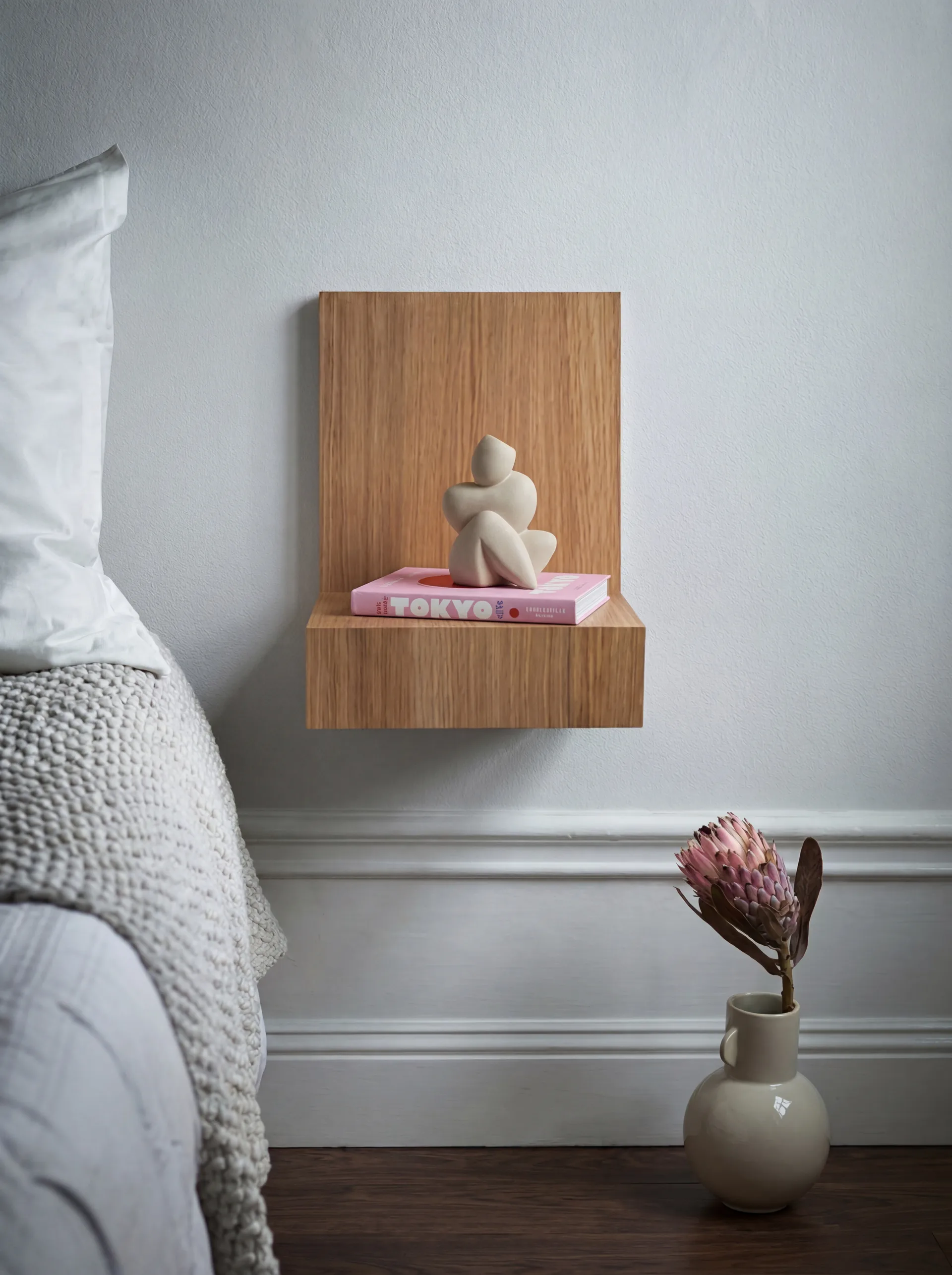 L-shelf wall shelf, Oak, 30x38x29 cm Maze