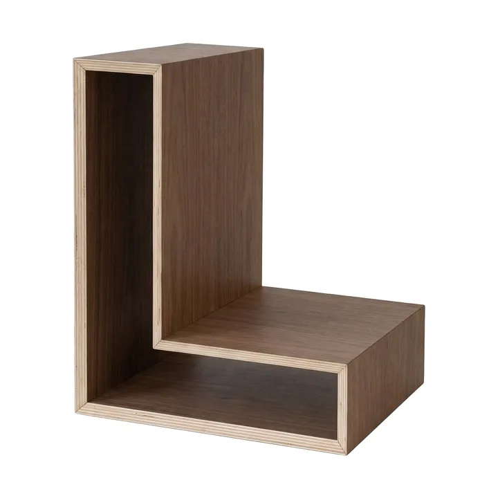 L-shelf wall shelf - Walnut, 30x38x29 cm - Maze