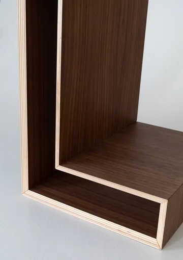 L-shelf wall shelf - Walnut, 30x38x29 cm - Maze
