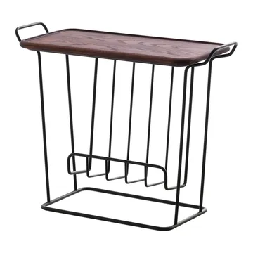 Minnie Mae Wood tray table - black-dark ash wod - Maze