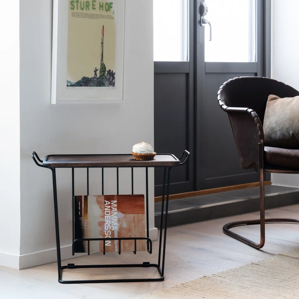 Minnie Mae Wood tray table, black-dark ash wod Maze