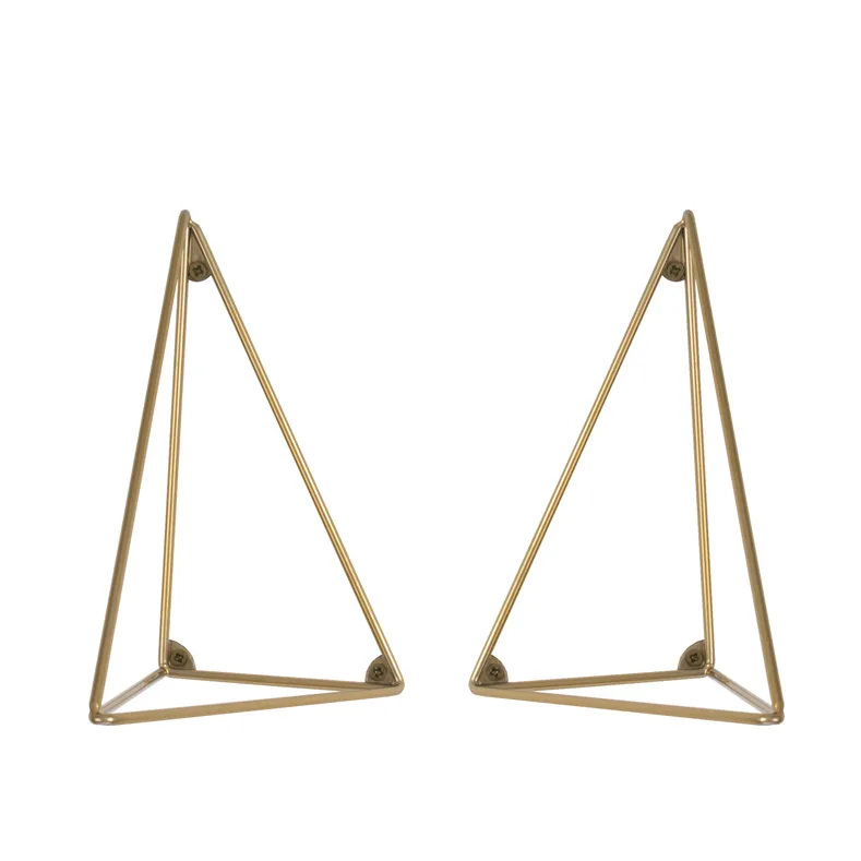 Pythagoras brackets, 2-pack, brass Maze